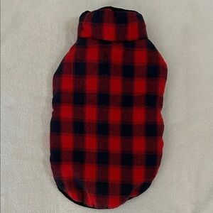 Red and Black Plaid Dog Jacket